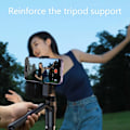 Miniatyrbillede 3 af 7: Selfie Stick, Ny 6 i 1 Bluetooth Selfie Stick med Lys, Foldbar Selfie Stick Tripod (Sort, Dobbelte Udfyldningslys)
