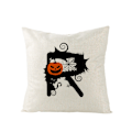 Miniatyrbillede 1 af 7: Engelsk alfabet pudebetræk Halloween sjov bogstav  linned pudebetræk til hjem sofa seng soveværelse pude (bogstav R)