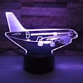 Miniatyrbilde 5 av 7: WJ 3D Flymaskin Fjernkontroll 16 Farger Nattlys Illusjon Akryl LED Bordlampe Sengelampe Barn Soverom Skrivebord Dekor Bursdagsgaver Leker for Barn
