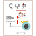 Miniatyrbild 2 av 4: Söt kyss fisk design kökstimer, mekanisk timer 55-minuters timer, matlagningsnedräkning, timer med magnet för kylskåp (blå)