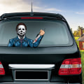 Pikkukuva 1 / 5: (1 paketti) Halloween-pyyhin tarra Irrotettava auton tuulilasin pyyhin tarra Auton tarra koristelu (uusi versio Killer Milesista)