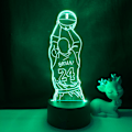 Miniatyrbilde 2 av 7: Qinwei Basketball Player Night Light  3D Illusion LED  Lampe med fjernkontroll Beste bursdagsgave for sportsentusiaster --- A3（Svart sete）
