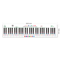 Pikkukuva 9 / 11: 88-näppäiminen Simuloitu Paperinen Elektroninen Keyboard-Tarra Lapsille Pianon Harjoitteluun (T-2)