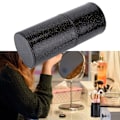 Miniatyrbillede 6 af 11: PU Læder Bærbar Makeup Børster Cylinder Holder Kosmetisk Organizer Etui Opbevaringsbeholder (Uden Spænde) Sort