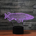 Miniatyrbillede 2 af 8: WJ 3D Marine Fish Fjernbetjening 16 Farve Natlys Illusion Akryl LED Bordlampe Sengelampe Børneværelse Skrivebordsdekoration Fødselsdagsgaver Legetøj til Børn