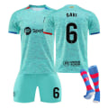 Miniatyrbillede 1 af 2: 23/24 FC Barcelona To Away Børns Fodboldtrøjesæt med Strømper 6 GAVI 3XL