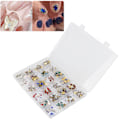 Miniatyrbilde 11 av 11: Negle Rhinestones Kit Enkelt Applikasjon DIY Bærbar Lett Praktisk Sjarmerende Robust Holdbar Negleperler for Kvinner