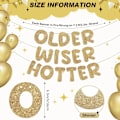 Miniatyrbild 3 av 8: Set med 3 Försträngda Äldre Visare Hetare Glitterbanderoll Rolig Födelsedagsbannere för Kvinnor 30:e 40:e 50:e 60:e 70:e 80:e Födelsedagsfest