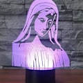 Miniatyrbilde 2 av 5: 3D Jomfru Maria nattlys med 7 fargeendrende LED-bordlampe i akryl med flat ABS-base, USB-lader, hjemmedekorasjon, leketøy, bursdag, jul