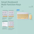 Miniatyrbild 5 av 5: Tangentbord Mus Combo, SK-030 10 Tum BT Tangentbord och Mus Set 78 Tangenter Mini Tangentbord 2.4G Klass 3 DPI Justerbar BT Mus för Android/IOS/Windows Gul