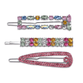 Miniatyrbillede 1 af 7: 3 stk. hårnåle med rhinsten, metal hårklemmer, diamant hårnåle, krystal hårnål til galla, damer, kvinder, piger