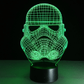 Miniatyrbild 3 av 8: WJ Nattlampa 3D LED-bordslampa 7 färger Ändra Stämningsljus Hemfest Dekor Present Illusion Lamp masker