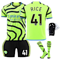 Pikkukuva 1 / 2: 2324 Arsenal vieraspeli vihreä pelipaita setti sukat ja suojavarusteet No.41 RICE 18