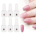 Miniatyrbillede 6 af 11: 6 stk. neglekunst natlys UV-gel polish langtidsholdbar soak off gelmanicure værktøj type A