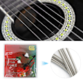 Miniatyrbilde 7 av 10: Klassisk gitar C102 streng+T-100 tuner+hvit sinklegering capo+blå brodert gitarreim sett