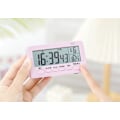 Miniatyrbillede 2 af 4: Digitalt køkkenur, stort LED-display, høj alarm, intelligent timer til køkken og multifunktions studenteralarmur. (Pink)