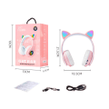 Miniatyrbilde 5 av 9: B39 lysende katteører søte katteklør kule headset katteører Bluetooth headset