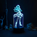 Miniatyrbillede 3 af 8: Genshin Impact Figur 3D Illusion Lampe til Soveværelse Dekoration LED Lys Atmosfære Sengebord Natlamper Børnegave DeLuco