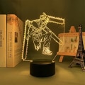 Miniatyrbillede 4 af 7: WJ Anime Chainsaw Man Denji 3D Illusion LED Natlampe Animationsfigur Modellampe Soveværelse Dekoration Atmosfærelampe Touch/Fjernbetjening