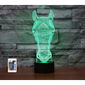 Miniatyrbillede 1 af 8: WJ 3D Hest Fjernbetjening 16 Farve Natlys Illusion Akryl LED Bordlampe Sengelampe Børns Soveværelse Skrivebordsdekoration Fødselsdagsgaver Legetøj til Børn