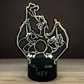 Miniatyrbilde 4 av 8: 3D Illusion Charizard LED nattlys, 7 farger gradvis endring USB berøring bryter 3D visuelle lys for feriegaver eller hjemmedekorasjoner