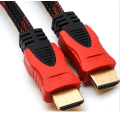 Miniatyrbillede 2 af 5: 1,5 m dobbelt net dobbelt ring egnet til HDMI til HDMI high-definition kabel understøtter 1080 vævet mesh guldbelægning，2pack