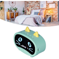 Miniatyrbild 4 av 5: Digital väckarklockshögtalare, tecknad katt väckarklocka med temperaturvisning, dubbel väckarklocka, Bluetooth-högtalarradio, handsfree-samtal för sovrummet