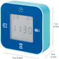 Miniatyrbillede 3 af 5: Ur/Termometer/Alarm/Timer, 4 funktioner Skrivebordsuhr (Blå)