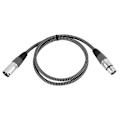 Miniatyrbillede 3 af 8: D-type flettet XLR-kabel Mikrofon MIC Audio-ledning Mixer-forbindelsesledning 1m (grå)
