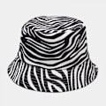 Pikkukuva 1 / 3: AVEKI Unisex Zebra-kuvioinen Kaksipuolinen Kääntyvä Bucket-hatti Kalastajamalli