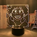 Miniatyrbillede 4 af 7: 3D Illusion Lampe Anime Led Natlampe Midoriya Izuku Figur Børns Soveværelse Sengebord Natlampe Barn Fødselsdag Julegave (16 Farver med Fjernbetjening)