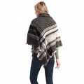 Miniatyrbillede 3 af 3: Kvinde Chunky Plaid Tartan Tjekket Blød Børstet Halstørklæde Wrap Kvast Trim（Grøn Orange）