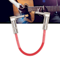 Miniatyrbilde 11 av 11: 6 stk gitarpatchkabel 6 tommer 6,35 mm rettvinklet lydkabel for effektpedal mikser forsterker elektriske gitarer basser rød