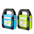 Pikkukuva 1 / 6: Aurinkovoimalla USB ladattava kirkkain COB LED retkeilylyhty, lataus laitteelle, vedenkestävä LED-hätävalaisin green
