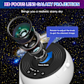 Miniatyrbillede 4 af 7: Galaxy Projektor, 13 i 1 HD Planetarium Galaxy Stjerneprojektor til Soveværelse, 360° Roterende Stjerneprojektor Galaxy Lys med Justerbar Black White
