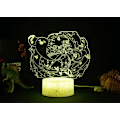 Miniatyrbillede 4 af 8: WJ Genshin Impact Figur 3D LED Natlampe Akryl LED Lampe USB Bordlampe Hjemmeindretning