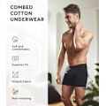 Miniatyrbillede 3 af 6: Herreunderbukser ComfortSoft Fugttransporterende, Åndbare Bomuldsboxer Briefs til Mænd 6-pakning Yellow Base Black