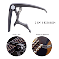 Miniatyrbillede 5 af 9: Holdbar bærbar guitar bas capo klemme bro pin trækker fjernelse tilbehør (glat sort)