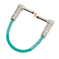 Miniatyrbilde 2 av 11: 6 stk gitarpatchkabel 6 tommer 6,35 mm rettvinklet lydkabel for effektpedal mikser forsterker elektriske gitarer basser cyan