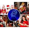 Miniatyrbilde 5 av 5: Prinsesse Elsa 3D LED Optisk Illusjon Soverom Dekorasjon Bordlampe med Fjernkontroll 7 Farger Skift Dimbar Akryl Nattelys Bursdag