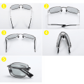 Miniatyrbillede 7 af 7: Metal Alloy Frame Folding Compact Pocket Aviator Solbriller