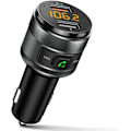 Miniatyrbillede 1 af 6: Bluetooth FM-sender til bil, 5.0 trådløs Bluetooth FM-radioadapter Musik afspiller /Bilkit og 2 USB-porte oplader Support USB-drev