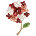 Miniatyrbilde 1 av 4: Emalje  Syrin Blomst Brosjer Kvinner Krage Hortensia Bryllup Brosje Pins------Rød