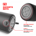 Miniatyrbilde 3 av 4: Bærbar Bluetooth-høyttaler med reiseetui, mikrofon, TWS trådløs høyttaler for iPhone, Andriod og iOS for reisecampinggave (svart)