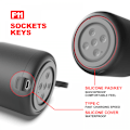 Pikkukuva 3 / 4: Kannettava Bluetooth-kaiutin matkakotelolla, mikrofonilla, TWS-langaton kaiutin iPhonelle, Androidille ja iOS:lle matkalle, leirintään, lahjaksi (musta)
