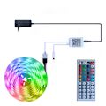 Miniatyrbild 1 av 7: LED-ljusremsa set rgb flexibel lågspänning 44 knappar infraröd självhäftande 5050 Bluetooth ljusremsa set 15m*2（30m） 12V