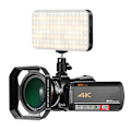 Miniatyrbild 10 av 11: Ordro 4K UHD WiFi 12X Zoom 24MP pekskärm digital videokamera videokamera (Combo 2)