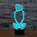 Miniatyrbild 2 av 8: 3D Cartoon Swan Fjärrkontroll 16 Färg Nattljus Illusion Akryl LED Bordsängslampa Barn Sovrum Skrivbordsdekor Födelsedagspresenter Leksak för Barn