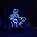 Miniatyrbillede 5 af 8: Genshin Impact Natlampe 3D Illusion Lampe Spil Lys til Soveværelse Dekoration LED Lys Sengeborde Natlamper Børnegave