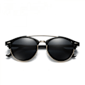 Pikkukuva 1 / 7: Retro Round Double Bridge Polarisoivat Aurinkolasit Naisille ja Miehille Kaksoislasit Pyöreät UV400 Sunnies